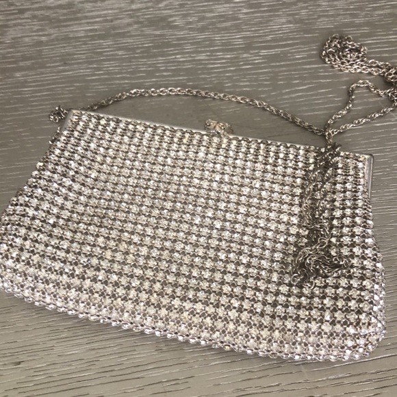 Johann Becker Elegant Vintage Rhinestone Clutch Bag Silver